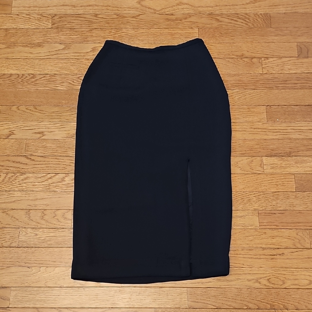 SALE! Vintage B.Moss Black Tailored Skirt - Picture 2 of 10